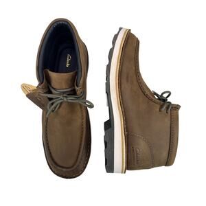 Clarks Corston Wally Chukka Mens 11.5 M Olive Brown Waterproof Leather